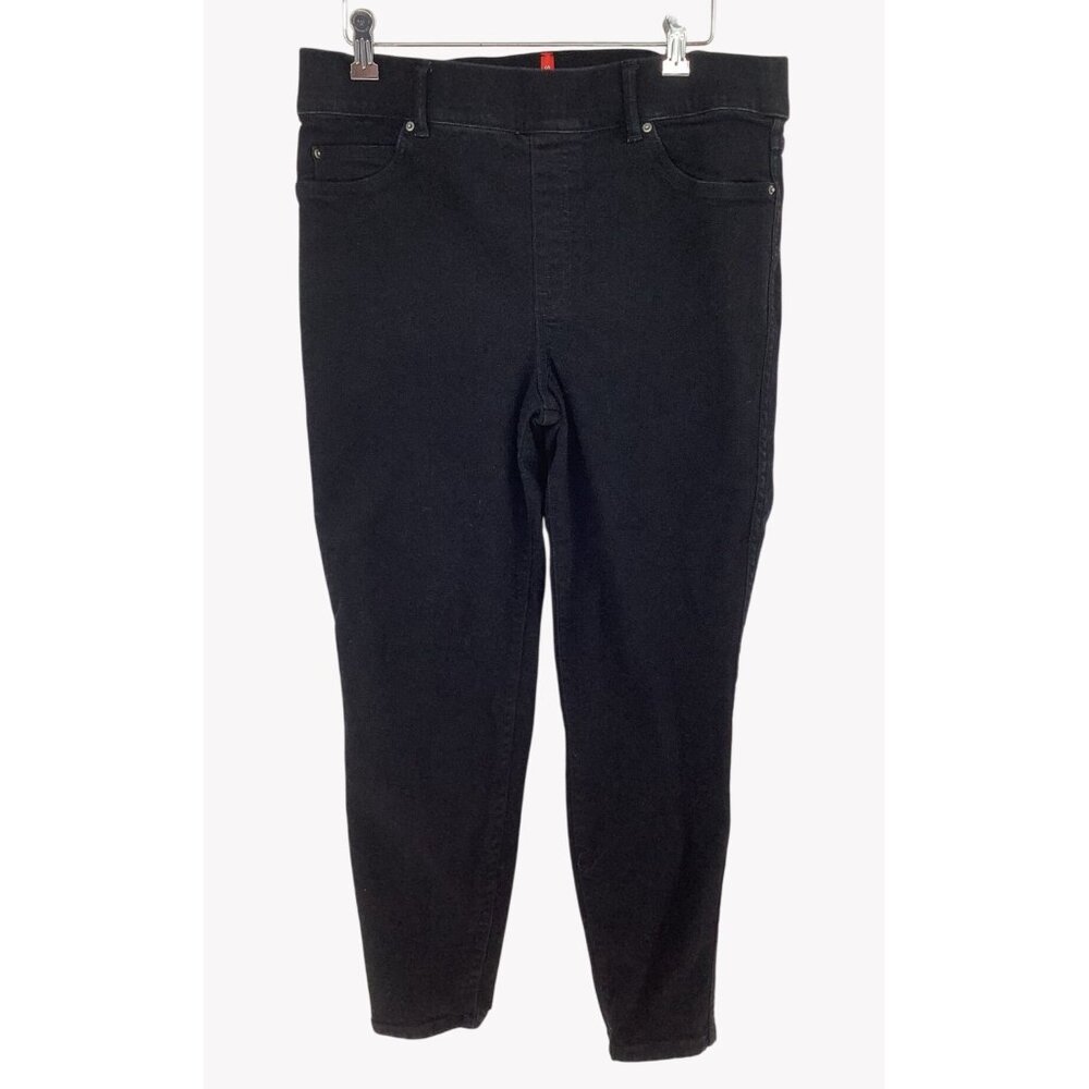 Spanx Womens Black High-Rise Skinny Ankle Pants XLG Cotton Blend